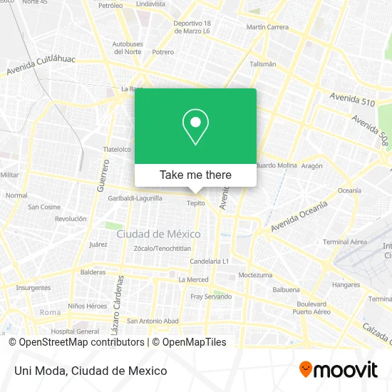 Uni Moda map