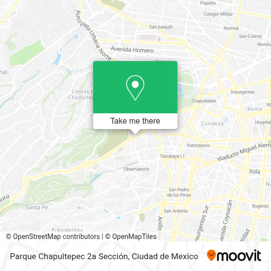 Parque Chapultepec 2a Sección map