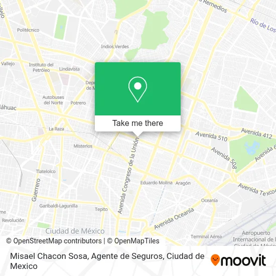 Misael Chacon Sosa, Agente de Seguros map