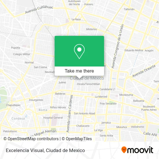 Excelencia Visual map