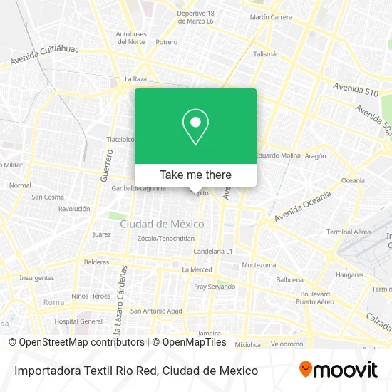 Importadora Textil Rio Red map