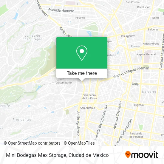 Mini Bodegas Mex Storage map