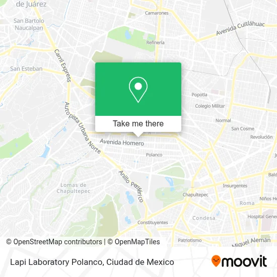 Lapi Laboratory Polanco map