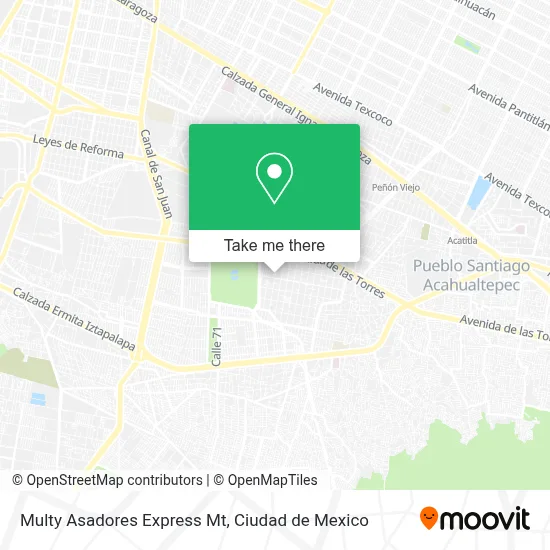 Multy Asadores Express Mt map