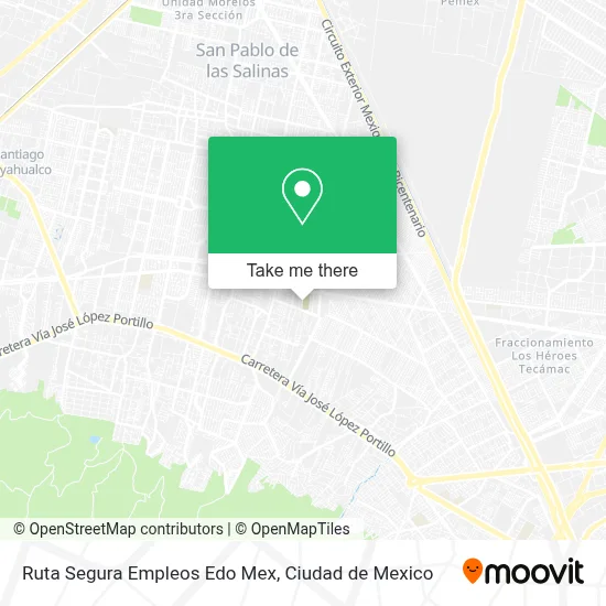 Ruta Segura Empleos Edo Mex map