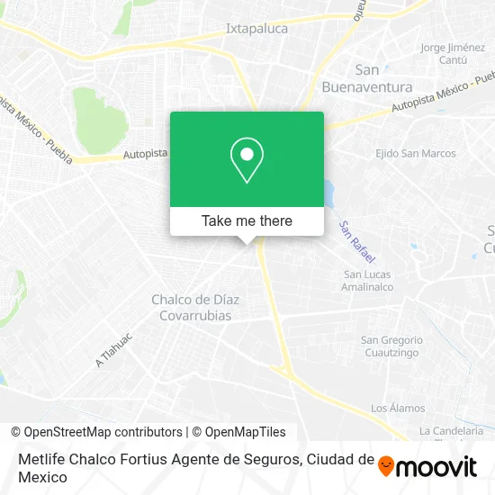 Metlife Chalco Fortius Agente de Seguros map