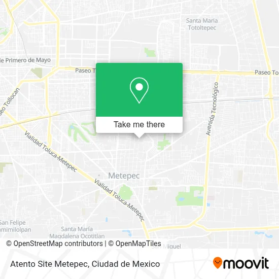 Atento Site Metepec map
