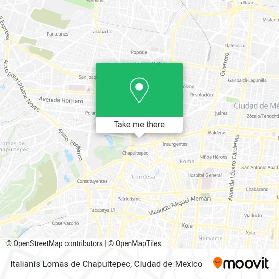 Italianis Lomas de Chapultepec map