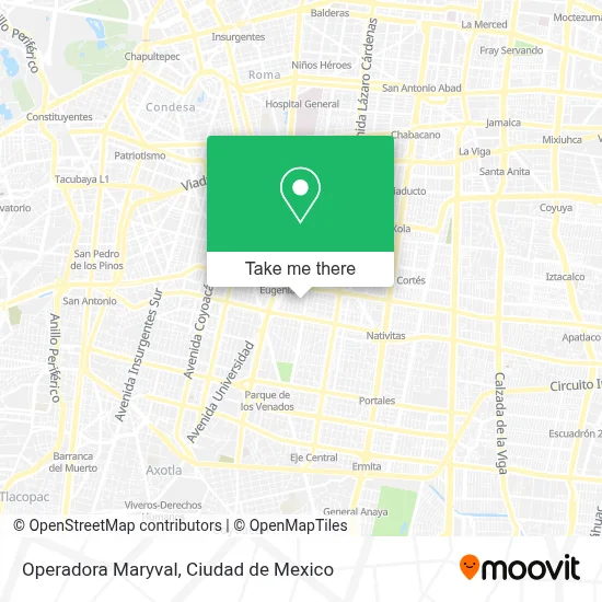 Operadora Maryval map