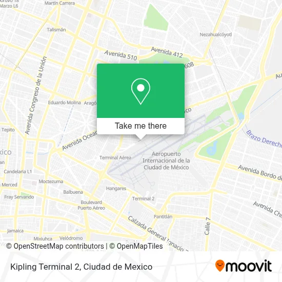 Kipling Terminal 2 map