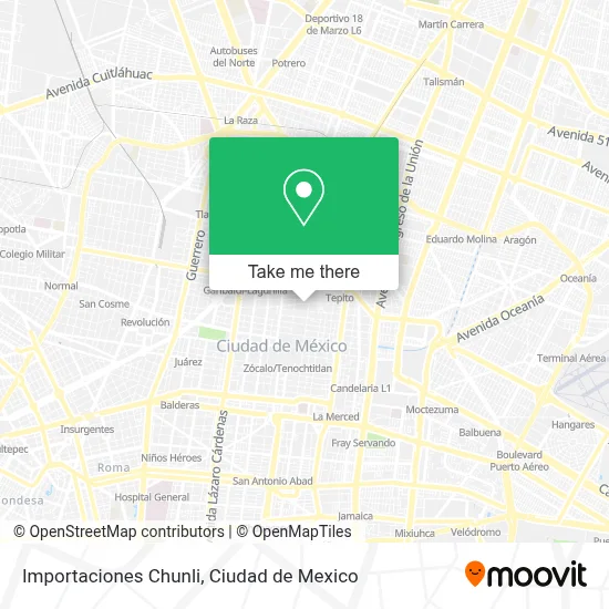 Importaciones Chunli map
