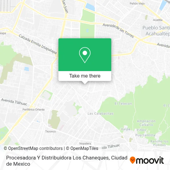 Procesadora Y Distribuidora Los Chaneques map
