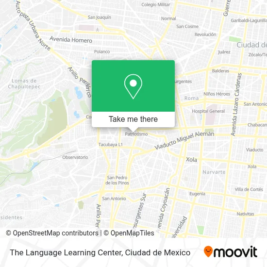 The Language Learning Center map