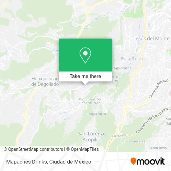 Mapaches Drinks map