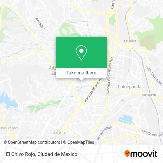 El Chivo Rojo map