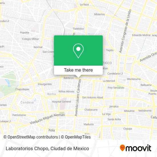 Laboratorios Chopo map
