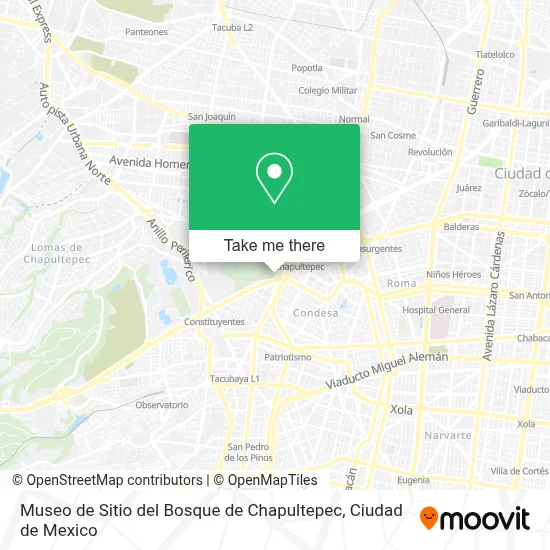 Museo de Sitio del Bosque de Chapultepec map