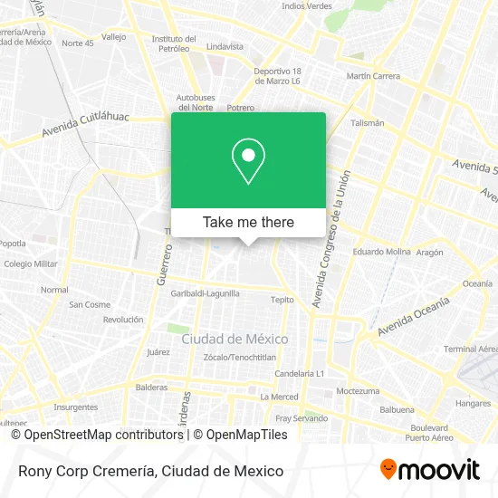 Rony Corp Cremería map
