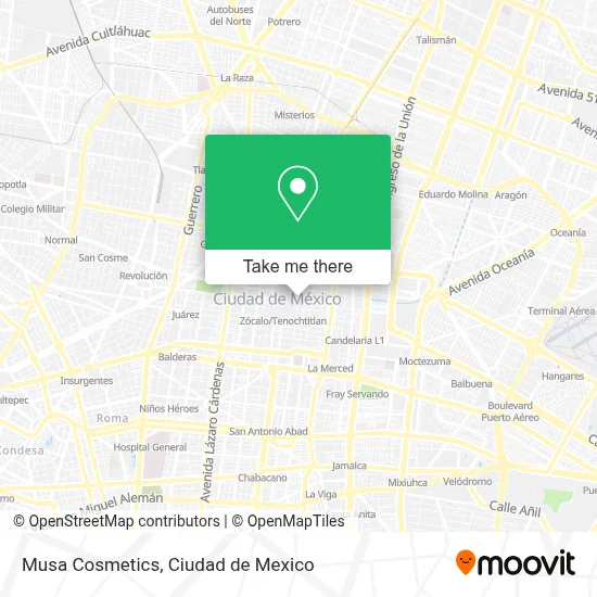 Musa Cosmetics map