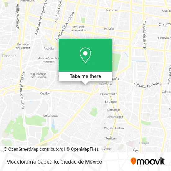Modelorama Capetillo map