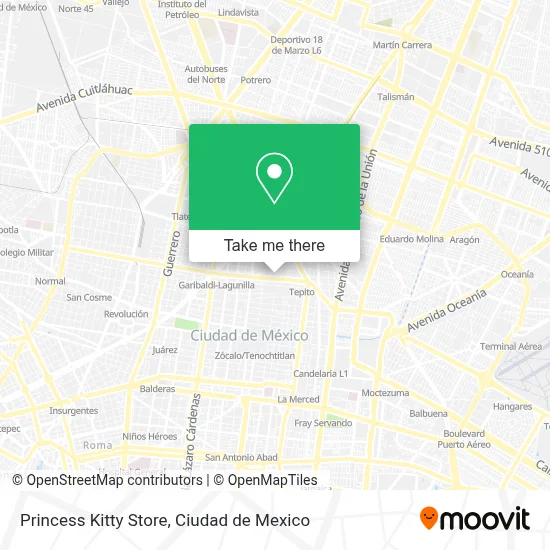 Princess Kitty Store map