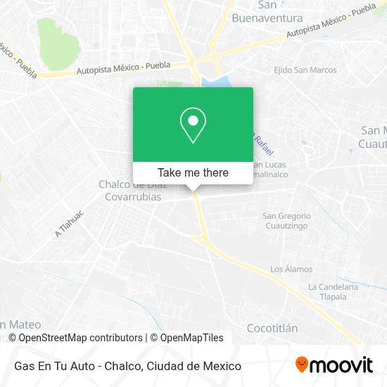 Gas En Tu Auto - Chalco map