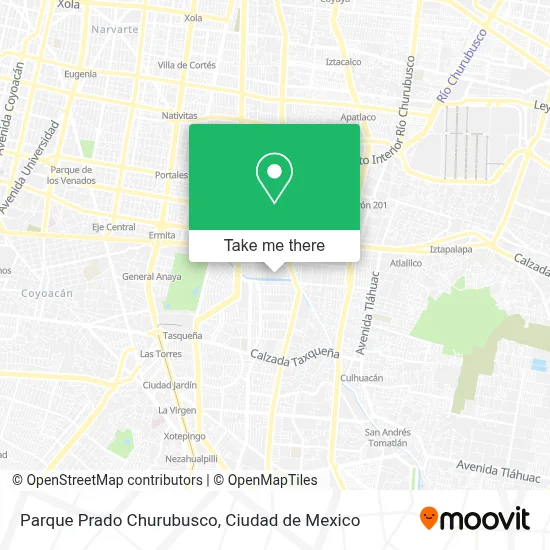 Parque Prado Churubusco map