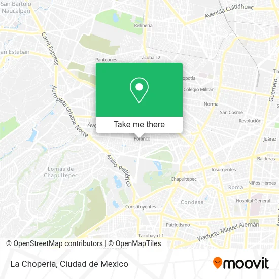La Choperia map