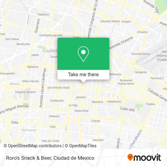 Roro's Snack & Beer map