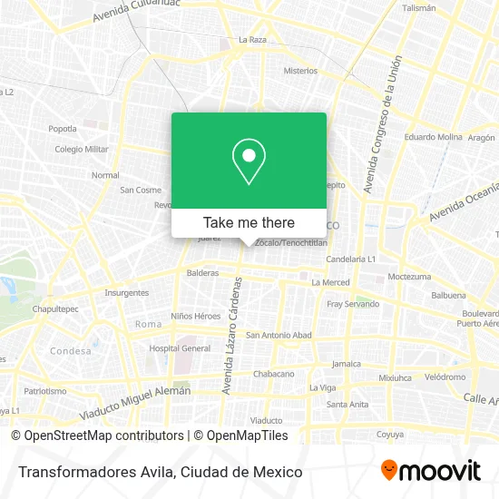 Transformadores Avila map
