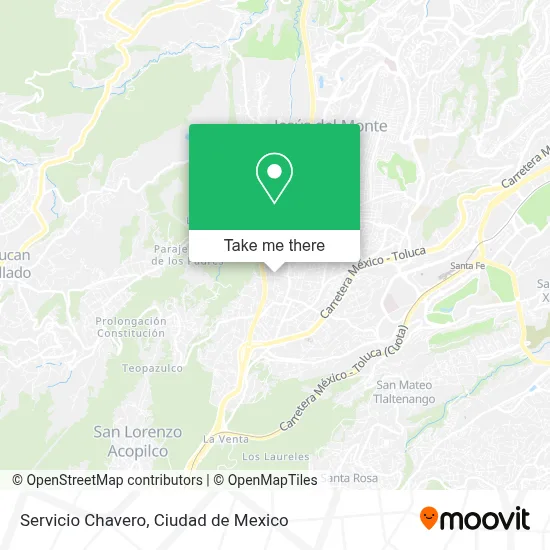 Servicio Chavero map