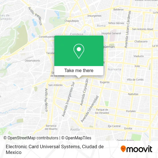 Electronic Card Universal Systems map
