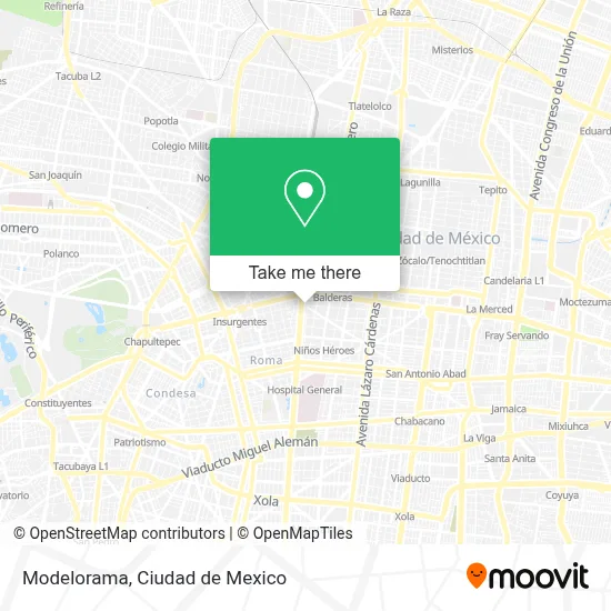 Modelorama map