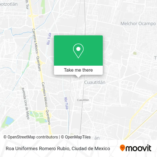 Roa Uniformes Romero Rubio map