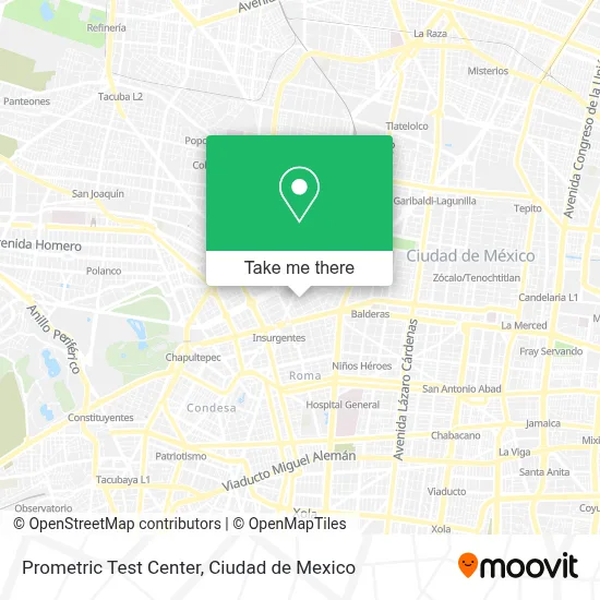 Prometric Test Center map