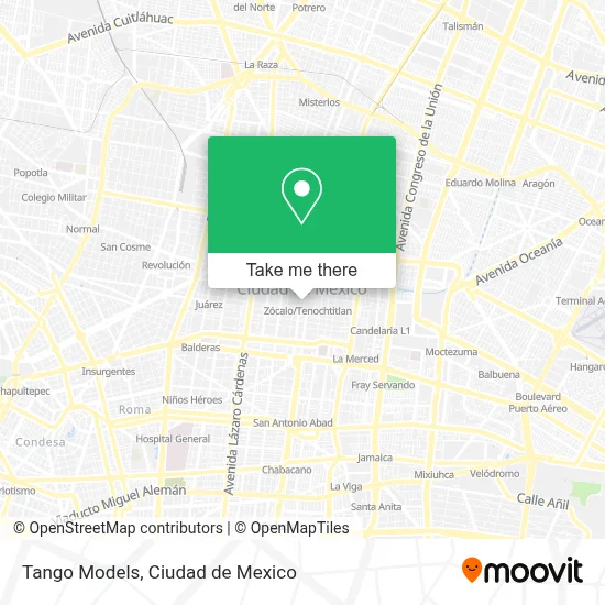Tango Models map