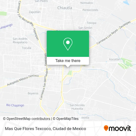 Mas Que Flores Texcoco map