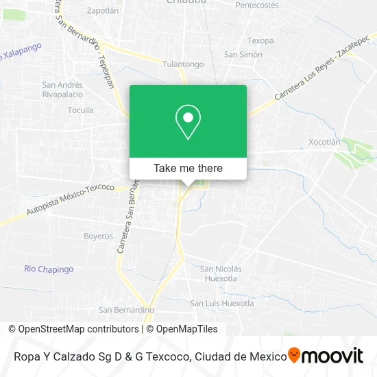 Ropa Y Calzado Sg D & G Texcoco map