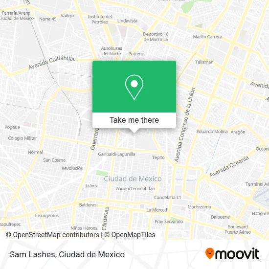 Sam Lashes map