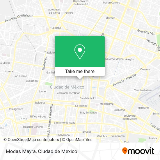 Modas Mayra map