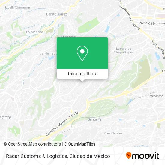 Radar Customs & Logistics map