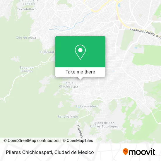 Pilares Chichicaspatl map