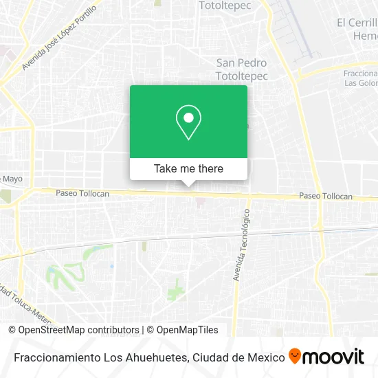 Fraccionamiento Los Ahuehuetes map