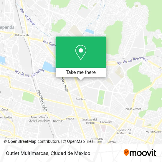 Outlet Multimarcas map