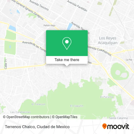 Terrenos Chalco map
