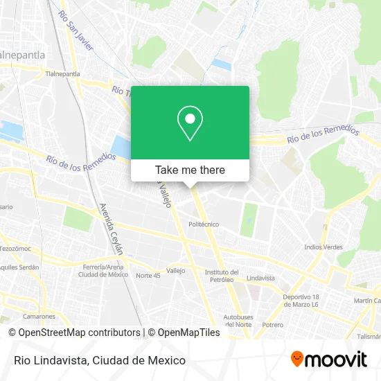 Rio Lindavista map