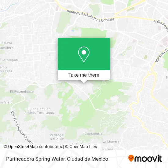 Purificadora Spring Water map