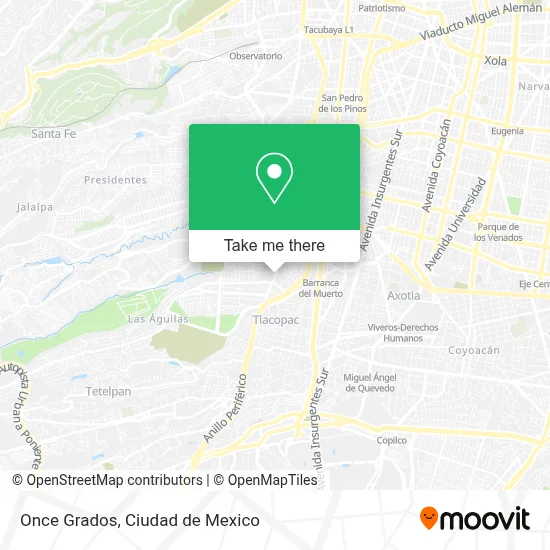 Once Grados map