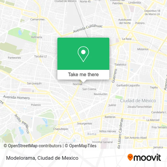 Modelorama map