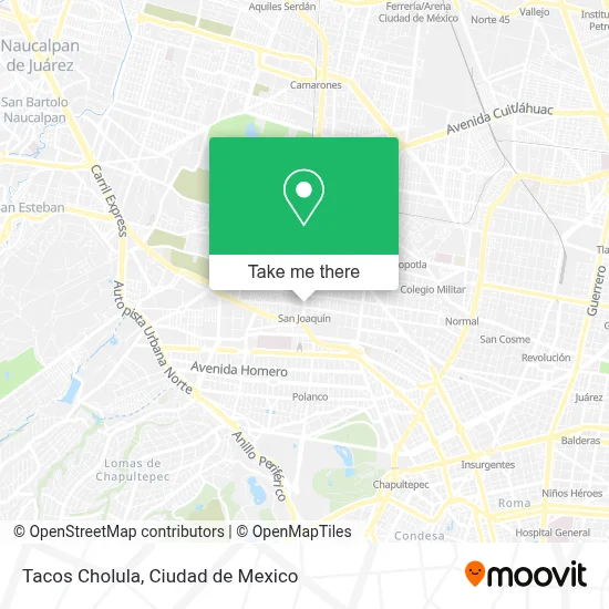 Tacos Cholula map